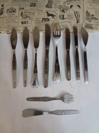 REBAJADO.Lote completo  10 cubiertos antiguos