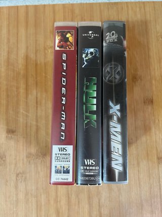 VHS Spiderman, Hulk, X-Men