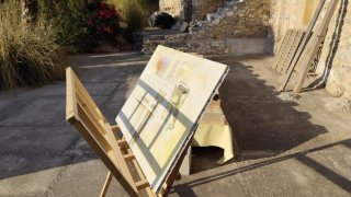 Portador de carpetas de arte de madera