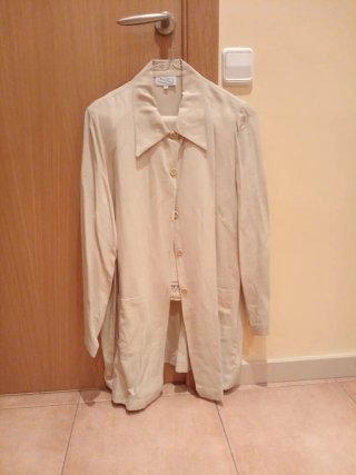 Conjunto lino camisa y pantalón beige