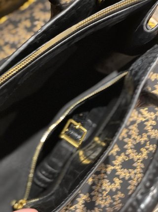 Bolso Mango efecto cocodrilo negro