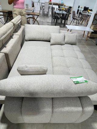 Sofá Cama Grande Gris/Beige