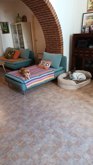Sofá 3 plazas + chaiselongue tela