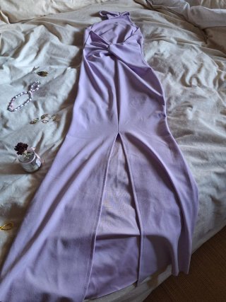 Vestido lila elegante Y2K