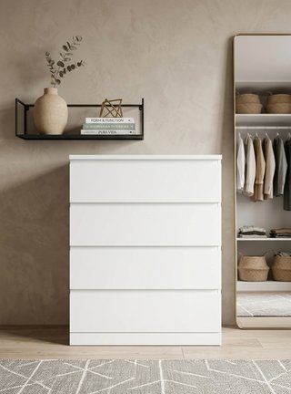 Cómoda Malm 4 cajones blanca Ikea