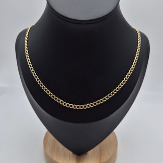 Cadena de oro de 18k. Barbada Cubana. 4.43gr 45cm.