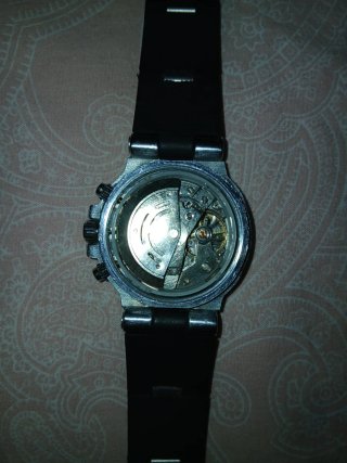 Reloj Bulgari Cronógrafo Negro y Plateado