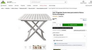 Mesa plegable terraza  blanca