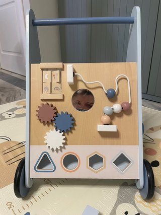 Carrito andador multiactividades de madera