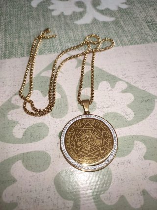 Collana Amuleto 7 Arcangeli Portafortuna Oro