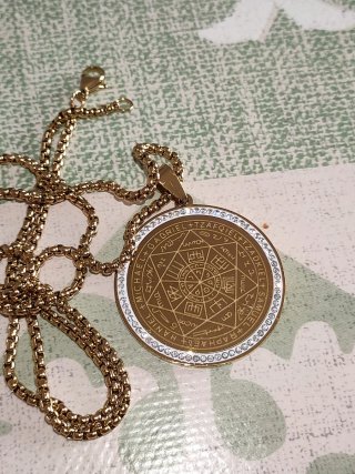 Collana Amuleto 7 Arcangeli Portafortuna Oro