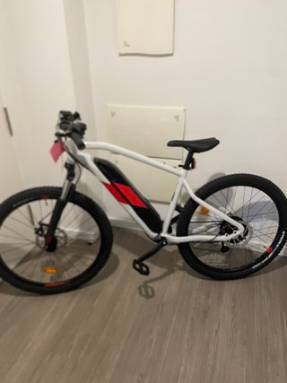 Bicicleta Eléctrica Rockrider ST100 Blanca talla L