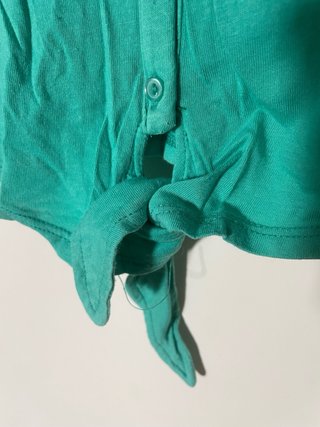 Camiseta tirantes encaje verde talla M
