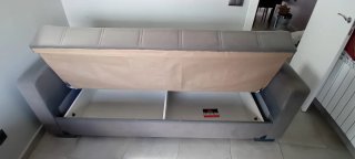 Sofá Cama Gris Tela