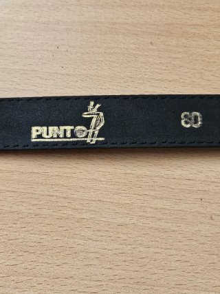 Elegante cinturón piel negro talla 80