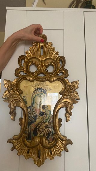 Icono religioso dorado 55 cm
