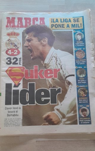 Periódico Marca 25 Nov 1996 Suker Lider