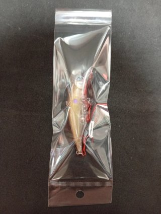 Señuelo de pesca dorado y transparente