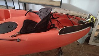 Kayak rígido naranja 2 personas