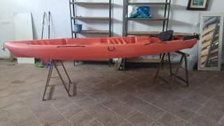 Kayak rígido naranja 2 personas