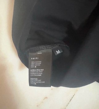 Camiseta Amiri Negra Logo Grande