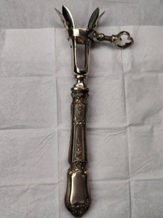 Pinza jamonero/cordero vintage plata