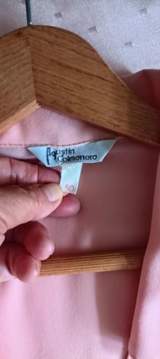 Blusa rosa manga francesa