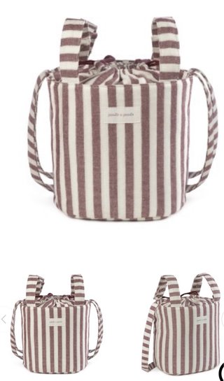 Bolso Pasito a Pasito cherry rayas