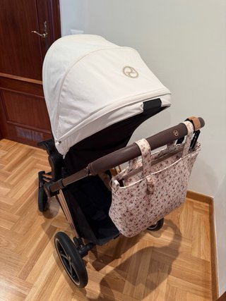 Cybex Priam - capazo negro y silla de paseo blanca