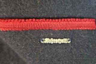 Chaqueta Loden Lana Mujer Azul y Rojo
