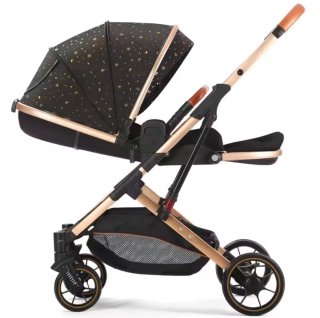 Carro de bebé con diseño de estrellas