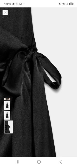 Vestido Halter Satinado Negro
