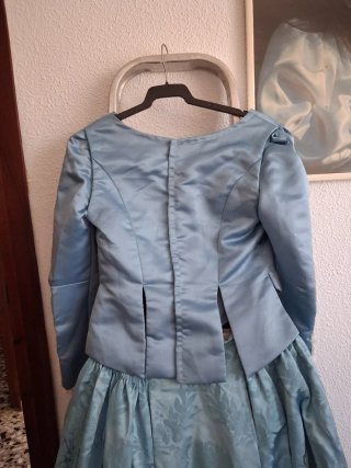 Traje de Fallera Azul Talla M damasco