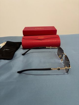 Gafas de sol Cartier Marrón y Dorado