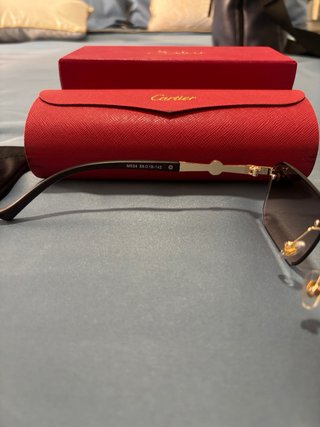 Gafas de sol Cartier Marrón y Dorado