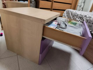 Cajonera infantil 3 cajones morado