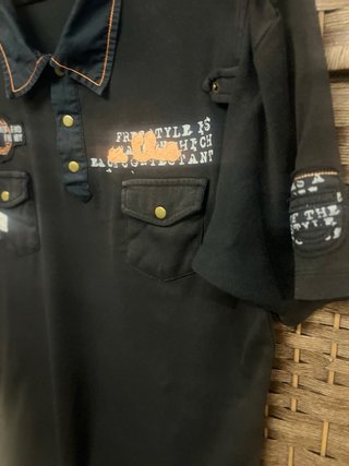 Camiseta Polo Negra Talla L