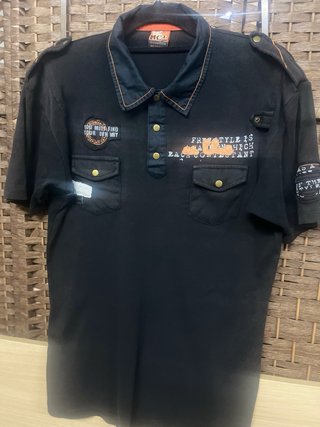 Camiseta Polo Negra Talla L