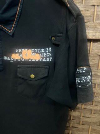 Camiseta Polo Negra Talla L