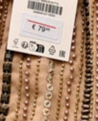Bermudas Zara beige con abalorios Talla M