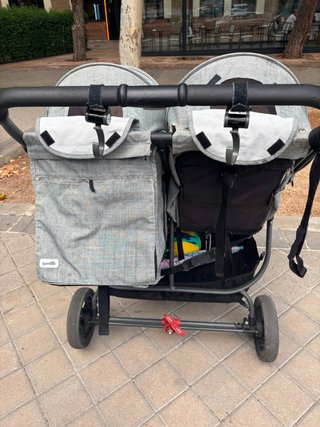 Carrito gemelar Valco Baby gris