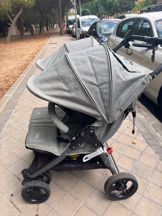 Carrito gemelar Valco Baby gris