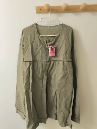 Blusón Fallero Plumeti Caqui Talla XL