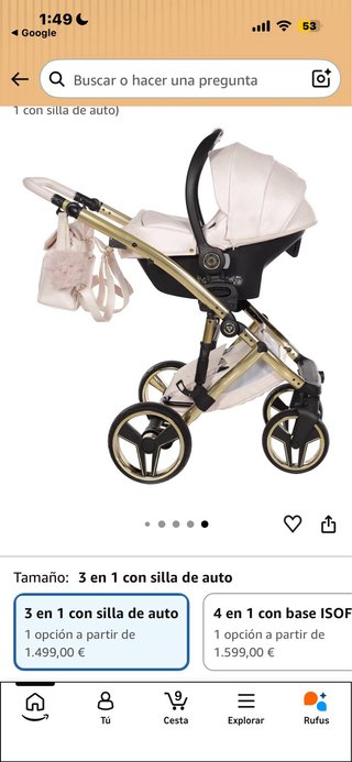 Carrito Junama Candy Rosa 3 piezas