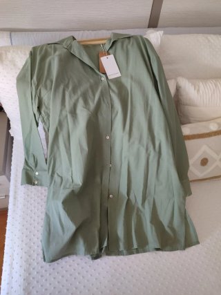 Camisa larga NAF NAF verde talla S