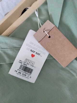 Camisa larga NAF NAF verde talla S