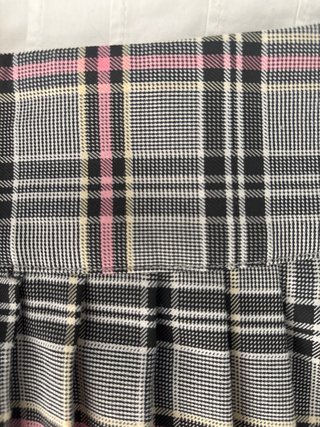 Falda Plisada Cuadros Gris y Rosa, con cremallera