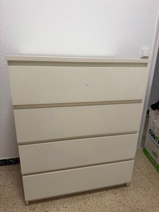 Cómoda Malm 4 cajones Ikea Blanca