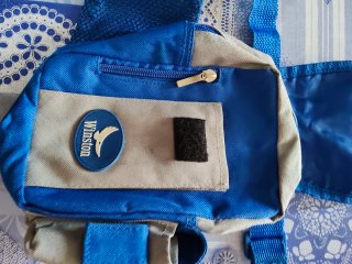 Riñonera Winston azul y beige