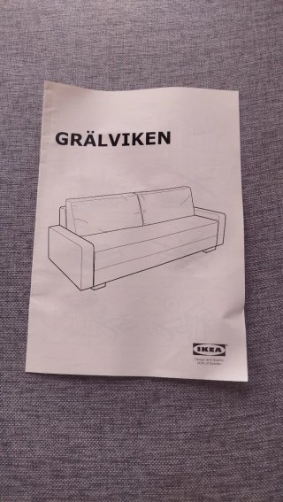 Sofá Cama con almacenamiento Ikea (Grälviken)